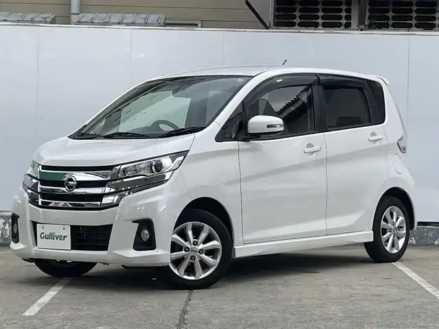 日産 デイズ ハイウェイスターX 青森県 2016(平28)年 7.1万km ホワイトパール 社外SDナビ（AVIC-MRZ02）/・CD/AUX/SD/ワンセグTV/スマートキー/スペアキー/アラウンドビューモニター/エマージェンシーブレーキ/D席シートヒーター/ＬＥＤヘッドライト/純正１４ＡＷ/冬用タイヤ積込み有/新車時保証書/取扱説明書