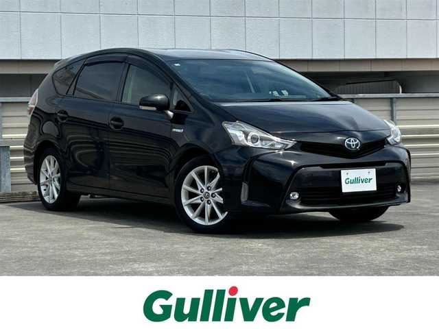 トヨタ プリウス α S ツーリングセレクション 静岡県 2016(平28)年 6.3万km アティチュードブラックマイカ ５人乗り/ストラーダナビ/フルセグＴＶ/バックカメラ/ＥＴＣ/ＢＴオーディオ/１５００Ｗ給電/ＢｌｕＲａｙ/ＤＶＤ再/ドラレコ/プッシュスタート/スマートキー/ＬＥＤヘッドライト/フォグランプ/純正１７ＡＷ