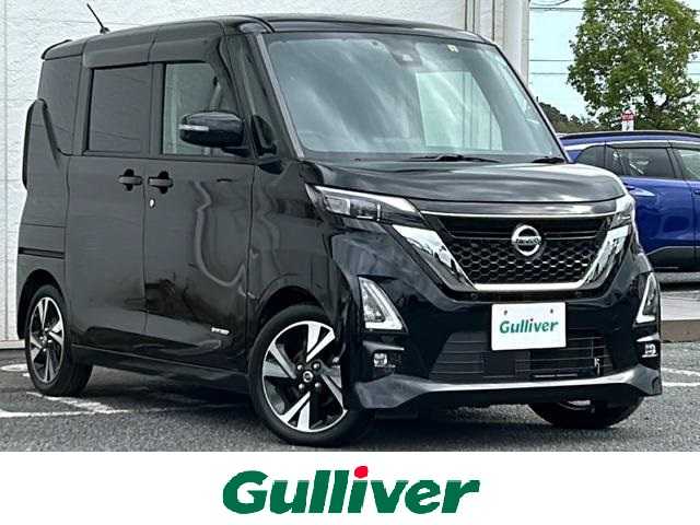 日産 ルークス HWS Gターボ プロパイロットED 千葉県 2023(令5)年 1.9万km ブラック プロパイロット　1オーナー　ナビＡＶＩＣ－ＲＷ７１２　全方位カメラ　両側電動ドア　ハンズフリーオートスライドドア　BT ETC 前後センサー　ＬＥＤライト　電動パーキング　オートホールド　スマートキー