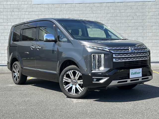 三菱 デリカＤ：５ P 茨城県 2021(令3)年 3.5万km アイガーグレーM/ダイヤモンドブラックマイカ 純正SDナビ/　　BT/CD/DVD/フルセグ/HDMI/純正フリップダウンモニター/パノラマビューモニター/両側パワースライドドア/レーダークルーズコントロール/サイドステップ/パワーバックドア/パドルシフト/LEDオートライト/パワーシート/シートヒーター/アイドリングストップ/純正18インチアルミホイール/4WD/ドライブレコーダー/スマートキー/ETC
