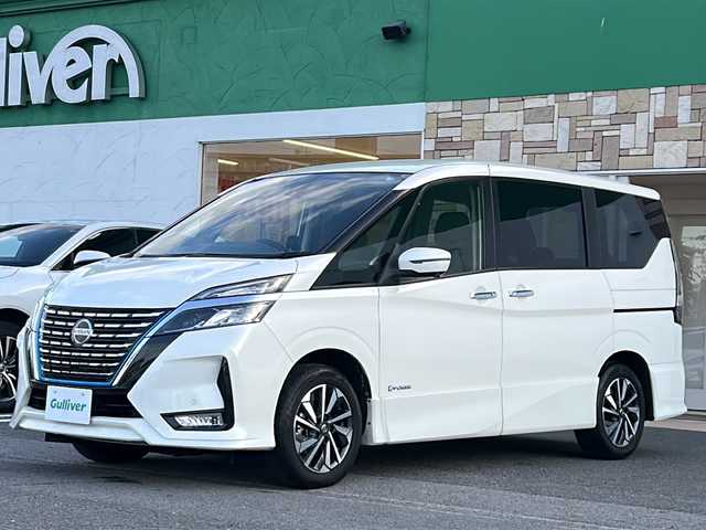 日産 セレナ e－パワー ハイウェイスター V 徳島県 2019(令1)年 3.8万km ブリリアントホワイトパール ワンオーナー/純正10インチナビ/（Bluetooth/フルセグ/CD/DVD/Blu-ray/HDMI）/アラウンドビューモニター/プロパイロット/デジタルインナーモニター/ブラインドスポットモニター/両側パワースライドドア/ビルトインETC/ステアリングスイッチ/LEDヘッドライト/フォグランプ/ウィンカーミラー/電動格納ミラー/純正16アルミホイール/純正フロアマット