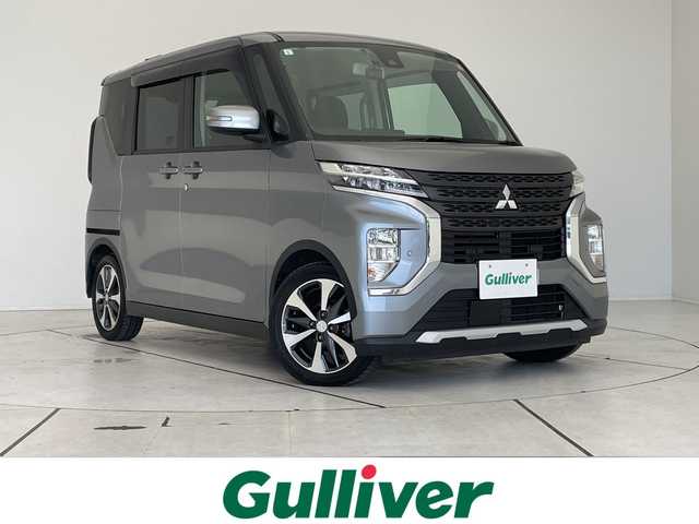 三菱 ｅＫクロススペース G 沖縄県 2021(令3)年 4.3万km チタニウムグレーメタリック SDナビ/片側パワースライド/シートヒーター/バックカメラ/コーナーセンサー/純正アルミホイール/LEDヘッドライト/ETC/オートマチックハイビーム/ダウンヒルアシストコントロール/衝突軽減システム/フルセグ/CD DVD/Bluetooth/ステアリングスイッチ/スマートキー/プッシュスタート