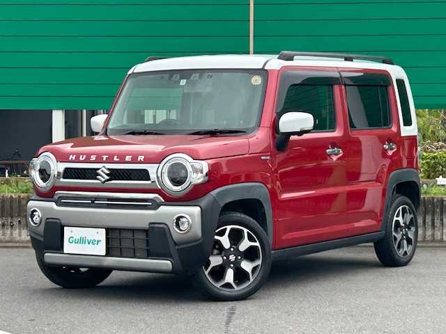 スズキ ハスラー Jスタイル 茨城県 2021(令3)年 3.2万km フェニックスレッドパール/ホワイト2トーンルーフ 純正９型ナビ　/ドライブレコーダー前後　/ビルトインＥＴＣ　/アラウンドビューモニター　/パーキングアシスト/アイドリングストップ　/衝突軽減システム　/横滑り防止装置　/オートライト　/ＬＥＤヘッドライト/シートヒーター/純正15インチアルミホイール/純正フロアマット/コーナーセンサー/レーンキープアシスト/USB入力端子/ルーフレール/スマートキー