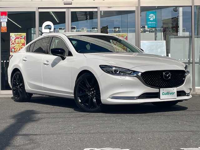 マツダ マツダ６セダン XD ブラックトーンエディション 秋田県 2022(令4)年 1.5万km スノーフレイクホワイトパールマイカ ディーゼル車/４WD/MT車/車検令和9年7月/純正ディスプレイオーディオ/FM/AM/CD/DVD/Bluetooth/USB/AUX/BOSEサウンド/本革赤革シート/シートメモリー/パワーシート/360°ビューモニター/シートヒーター/ステアリングヒーター/レーダークルーズコントロール/シートベンチレーション/前後ドライブレコーダー/LEDヘッドライト/オートライト/オートハイビーム/ETC/純正AW19インチ/社外AW17インチスタッドレスタイヤ車載/取扱説明書/保証書