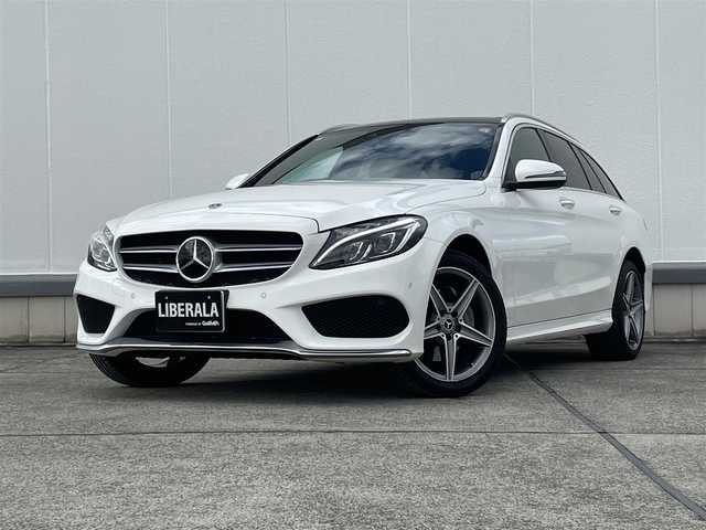 メルセデス・ベンツ Ｃ２２０ｄ ワゴン ローレウスエディション 東京都 2018(平30)年 4.5万km ポーラホワイト パノラマサンルーフ/純正ナビ/DTV/純正USB/Bluetooth/バックカメラ/黒レザーシート/シートヒーター/ETC/アンビエントライト/アダプティブクルーズコントロール/ブラインドスポットモニター/ステアリングパイロット/レーンキープアシスト/スマートキー/パドルシフト