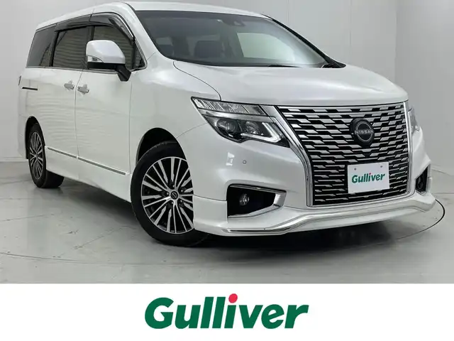 日産 エルグランド 250ハイウェイスターS 茨城県 2022(令4)年 1万km ピュアホワイトパール 純正ナビ/・バックカメラ/・Bluetooth接続/・フルセグテレビ/・CDチェンジャー/ETC/クルーズコントロール/エンジンスタートボタン/両側パワースライドドア/ドアバイザー/フロントフォグ/コーナーセンサー/ハーフレザーシート/純正エアロパーツ/スマートキー/LEDヘッドライト/コーナーセンサー/オートライト/ABS/横滑り防止装置/盗難防止装置/カーテンエアバッグ