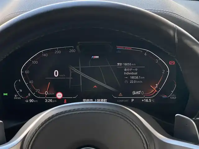 ＢＭＷ Ｘ３ xDrive20d Mスポーツ 山梨県 2022(令4)年 1.9万km サファイアブラックP 黒革/シートＨ　/ＬＥＤヘッド　/Ａハイビーム　/アンビエントライト　/ミラー型ＥＴＣ　/純正ＨＤＤナビ　/３６０カメラ　/ＡＣＣ　/ＬＫＡ　/ＢＳＡ　/パドルシフト　/パワーバックドア　/フットオープナー