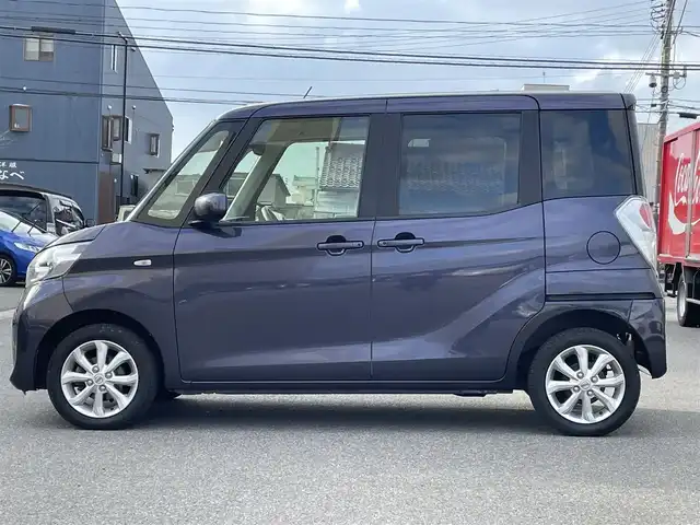 日産 デイズ ルークス X 山形県 2015(平27)年 7.8万km プレミアムパープルP ４WD/衝突軽減システム/純正SDナビ/　　【CD　BT　フルセグ　USB　AUX】/アラウンドビューモニター/片側パワースライド/シートヒーター/純正14インチアルミホイール/アイドリングストップ/純正フロアマット/電動格納ミラー/スマートキー