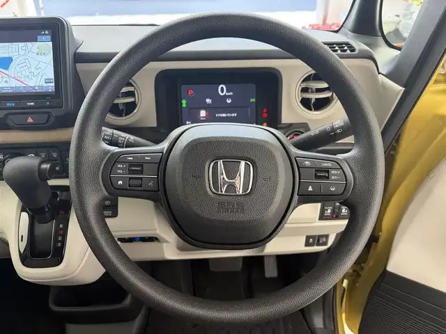 ホンダ Ｎ ＢＯＸ 滋賀県 2024(令6)年 0.2万km オータムイエローパール 純正8インチナビ/【Bluetooth/USB/iPod/フルセグ】/バックカメラ/両側パワースライドドア/シートヒーター/追従クルーズコントロール/レーンキープアシスト/衝突被害軽減ブレーキ/クリアランスソナー/オートライト/オートハイビーム/純正LED/電子パーキング/オートホールド/プッシュスタート/スマートキー/後席サンシェード/ステアリングスイッチ