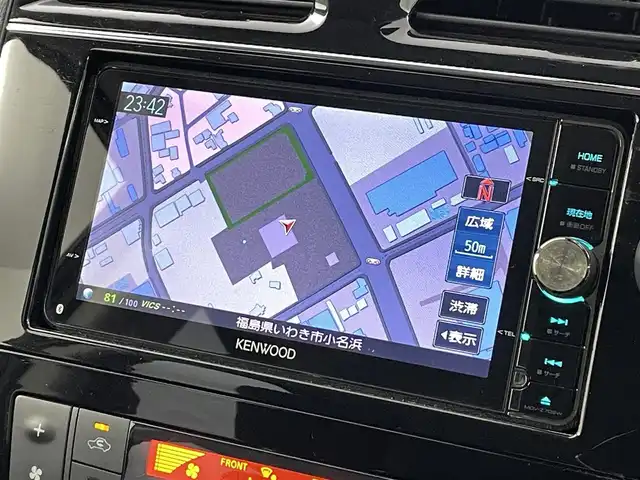 日産 セレナ 福島県 2015(平27)年 6.5万km 黒 セーフティS/・衝突軽減ブレーキ/・ＬＤＷ（車線逸脱警報）/・踏み間違い衝突防止アシスト/・ふらつき警報/・横滑り防止/社外ナビゲーション/・型式：MDV-2702W/・Bluetooth/TV/CD/DVD/AM・FM/USB/・全方位/バックカメラ/・ETC/クルーズコントロール/両側パワースライドドア/ミラー型ドライブレコーダー/デジタルインナーミラー/革巻きステアリング/LEDライト/・フォグライト/・オートライト/純正16インチアルミホイール/フロアマット/ドアバイザー/プッシュスタート/・スマートキー