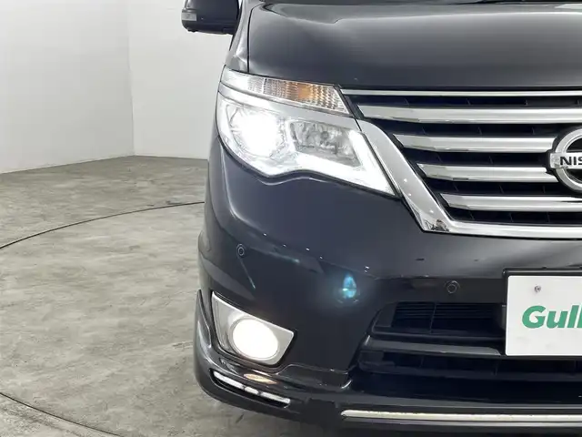 日産 セレナ 福島県 2015(平27)年 6.5万km 黒 セーフティS/・衝突軽減ブレーキ/・ＬＤＷ（車線逸脱警報）/・踏み間違い衝突防止アシスト/・ふらつき警報/・横滑り防止/社外ナビゲーション/・型式：MDV-2702W/・Bluetooth/TV/CD/DVD/AM・FM/USB/・全方位/バックカメラ/・ETC/クルーズコントロール/両側パワースライドドア/ミラー型ドライブレコーダー/デジタルインナーミラー/革巻きステアリング/LEDライト/・フォグライト/・オートライト/純正16インチアルミホイール/フロアマット/ドアバイザー/プッシュスタート/・スマートキー