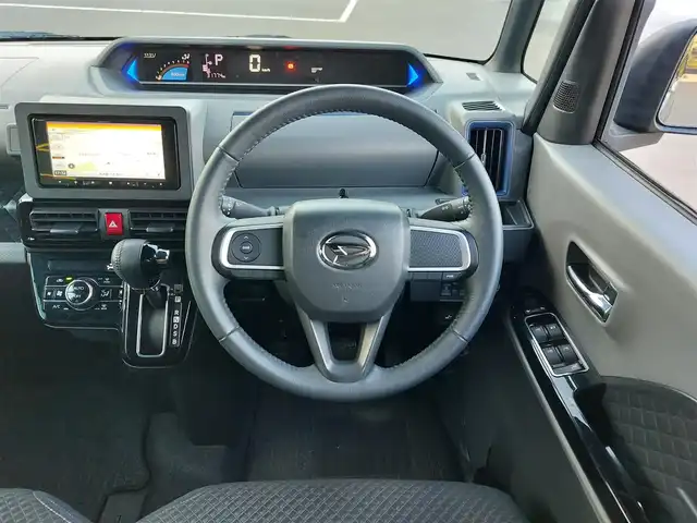 ダイハツ タント カスタム RS 東京都 2019(令1)年 3.2万km ブラックマイカメタリック 社外ナビ/両側パワースライドドア/ハーフレザーシート/スマートアシスト/衝突軽減ブレーキ/コーナーセンサー/アイドリングストップ/スマートキー/プッシュスタート/LEDヘッドライト/純正アルミホイール