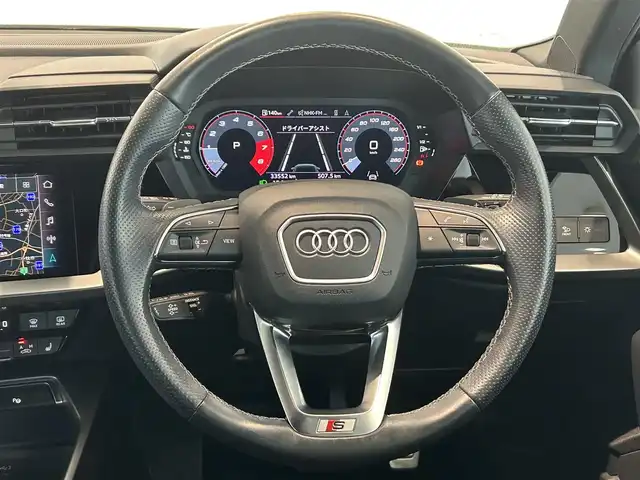 アウディ Ａ３ SB 30TFSI Sライン 愛知県 2021(令3)年 3.4万km 黒 コンビニエンス＆アシスタンスパッケージ/Sライン・ハーフレザーシート/ナビゲーションパッケージ/Audiプレセンス/アダプティブクルーズコントロール/ワイヤレスデバイスチャージャー/バーチャルコックピット/car play/Bluetooth/プッシュスタート/ETC
