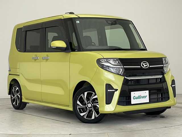 ダイハツ タント カスタム X 愛知県 2019(令1)年 4.7万km マスタードイエローマイカメタリック 衝突被害軽減ブレーキ/純正9型SDナビ/両側パワースライド/フルセグ/CD/DVD/バックカメラ/コーナーセンサー/純正アルミホイール/ドライブレコーダー/オートライト/スマートキー/プッシュスタート