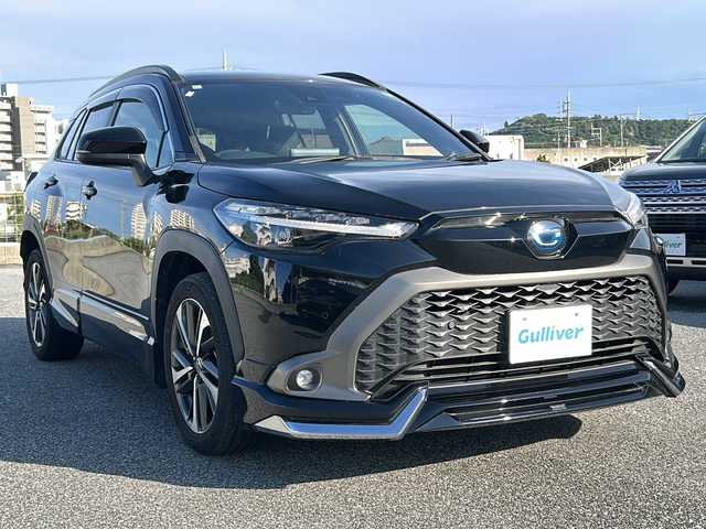 トヨタ カローラ クロス ハイブリッド Z 沖縄県 2021(令3)年 6.1万km アティチュードブラックマイカ モデリスタエアロ　/純正ディスプレイオーディオ　/バックモニター　/トヨタセーフティーセンス　/レーダークルーズコントロール　/パワーバックドア　/パワーシート　/ハーフレザーシート/シートヒーター　/純正フロアマット/純正18インチAW/ETC