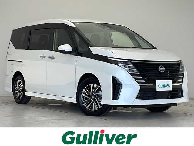 日産 セレナ ハイウェイスター V Vセレクション 愛知県 2024(令6)年 0.1万km プリズムホワイト プロパイロット/衝突軽減システム/純正9型ナビ/全方位カメラ/両側パワースライドドア/クルーズコントロール/フルセグ/Bluetooth/バックカメラ/コーナーセンサー/純正アルミホイール/ブラインドスポットモニター/LEDヘッドライト/パドルシフト/インテリジェントミラー/リアオートエアコン/ドライブレコーダー/ETC/ステアリングスイッチ/スマートキー/プッシュスタート
