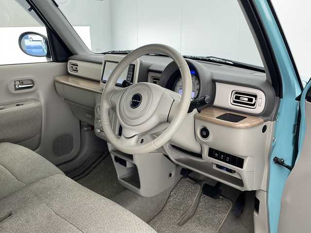 スズキ ラパン S 宮崎県 2017(平29)年 4.9万km フレンチミントパールメタリック 禁煙車/衝突被害軽減ブレーキ/社外ナビTV/（ストラーダ/CN-RA07WD/CD/Bluetooth/フルセグTV)/社外ETC/社外ドライブレコーダー/純正セキュリティアラーム/純正キセノンオートライト/純正フロアマット/エネチャージ/本革巻ハンドル/電動格納ミラー/リアプライバシーガラス/スマートキー/プッシュエンジンスタート/新車時保証書/取扱い説明書