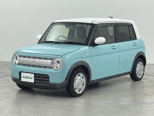 スズキ ラパン S 福岡県 2017(平29)年 4.9万km フレンチミントパールメタリック 社外ナビ／フルセグＴＶ　/ＥＴＣ　/前方ドライブレコーダー　/衝突軽減ブレーキ　/横滑り防止装置　/アイドリングストップ　/シートヒーター　/プッシュスタート／スマートキー　/電動格納式ドアミラー　/純正フロアマットト
