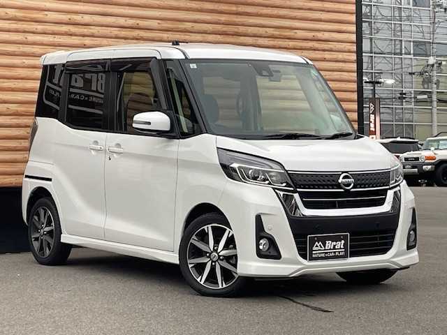日産 デイズ ルークス ハイウェイスター Gターボ 愛知県 2019(令1)年 6.2万km ホワイトパール 全方位カメラ/純正ナビ/クルーズコントロール/両側パワースライドドア/レーンキープアシスト/衝突軽減ブレーキ/横滑り防止装置/ETC2.0/プッシュスタート/アイドリングストップ/純正アルミホイール