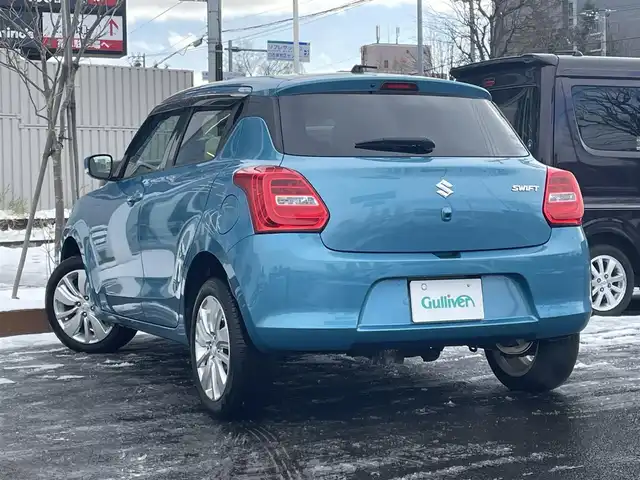 スズキ スイフト XL 道央・札幌 2017(平29)年 7.7万km ネオンブルーM 純正SDナビ/　CD/DVD/Bluetooth/フルセグ/バックカメラ/前席シートヒーター/プッシュスタート/スマートキー/パドルシフト/フォグランプ/革巻きステアリング/ステアリングスイッチ/純正ドアバイザー/取扱説明書/保証書