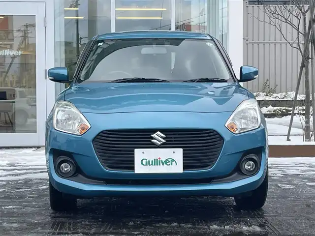 スズキ スイフト XL 道央・札幌 2017(平29)年 7.7万km ネオンブルーM 純正SDナビ/　CD/DVD/Bluetooth/フルセグ/バックカメラ/前席シートヒーター/プッシュスタート/スマートキー/パドルシフト/フォグランプ/革巻きステアリング/ステアリングスイッチ/純正ドアバイザー/取扱説明書/保証書