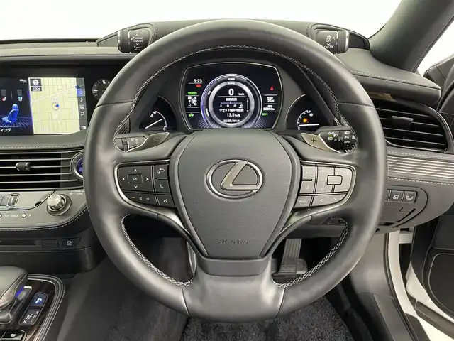 レクサス ＬＳ 500h Iパッケージ 群馬県 2018(平30)年 5.1万km ソニッククォーツ ムーンルーフ/純正メーカーナビ/全周囲モニター/CD/DVD/BD/SD(MSV)/USB/AUX/BT/Miracast/フルセグTV/前後ドライブレコーダー/レザーシート（黒・本革）/パワーシート/シートポジション/シートヒーター/シートベンチレーション/三眼LEDヘッドライト/オートライト/AHB/BSM/HUD/パドルシフト/エアサス/ハイトコントロール/ビルトインETC2.0/パワートランク/R電動サンシェード/自動防眩ミラー