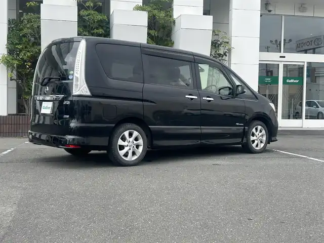 日産 セレナ ハイウェイスター Sハイブリッド 千葉県 2013(平25)年 4.5万km スーパーブラック 純正７インチナビ/バックカメラ/TV・Bluetooth・CD・DVD・SD・AUX/レーダークルーズコントロール/両側パワースライドドア/ビルトインETC/純正16インチアルミホイール/スマートキー・プッシュスタート