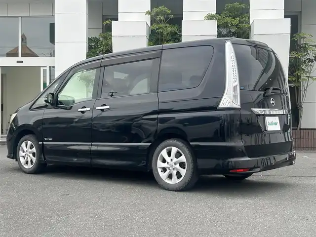 日産 セレナ ハイウェイスター Sハイブリッド 千葉県 2013(平25)年 4.5万km スーパーブラック 純正７インチナビ/バックカメラ/TV・Bluetooth・CD・DVD・SD・AUX/レーダークルーズコントロール/両側パワースライドドア/ビルトインETC/純正16インチアルミホイール/スマートキー・プッシュスタート