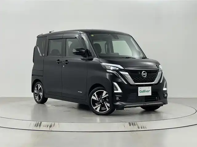 日産 ルークス HWS Gターボ プロパイロットED 埼玉県 2020(令2)年 4.6万km ブラック 純正ナビ/（地図SD未挿入のため動作確認できず）/車外カメラ/（前・横・後ろ・全方位）/レーダークルーズコントロール/前方ドライブレコーダー/ETC/両側パワースライド/プロパイロット/LEDライト/レザー調シートカバー/ウインカーミラー/ドアバイザー/純正アルミホイール/純正フロアマット/スマートキー