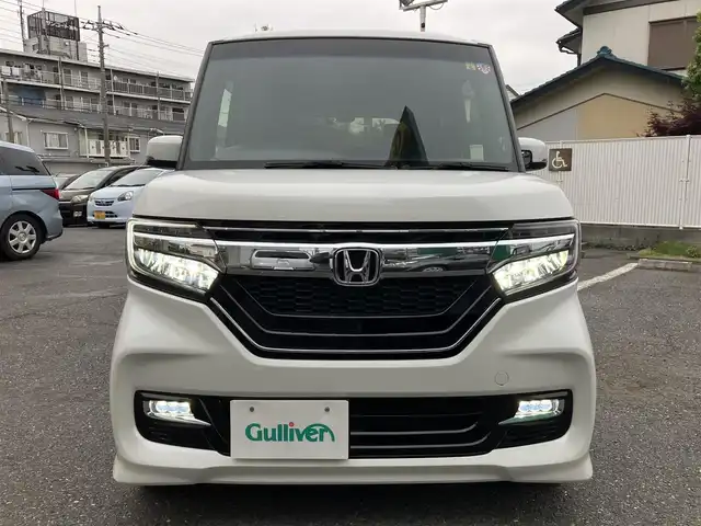 ホンダ Ｎ ＢＯＸ カスタム G L 埼玉県 2018(平30)年 3.4万km プラチナホワイトパール 純正ナビ/ETC/ドラレコ/社外「柿本改」マフラー/CD/ワンセグTV/両側パワスラ/プッシュスタート/ローダウン/スペアキーあり