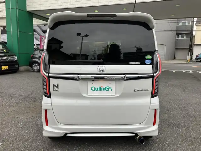 ホンダ Ｎ ＢＯＸ カスタム G L 埼玉県 2018(平30)年 3.4万km プラチナホワイトパール 純正ナビ/ETC/ドラレコ/社外「柿本改」マフラー/CD/ワンセグTV/両側パワスラ/プッシュスタート/ローダウン/スペアキーあり