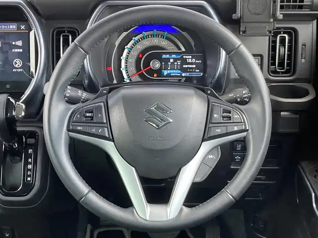 スズキ ハスラー Jスタイル ターボ 千葉県 2021(令3)年 4.5万km オフブルーメタリック/ガンメタリック2トーンルーフ 全方位モニター付メモリーナビゲーション/(9インチ フルセグTV BT FM AM）/全周囲カメラ/衝突被害軽減システム/車線逸脱警報/クルーズコントロール/横滑り防止装置/ETC/ドライブレコーダー/アイドリングストップ/LEDヘッドライト/フォグランプ/オートライト/ウィンカーミラー/電動格納ミラー/純正15インチAW/シートリフター/シートヒーター/ルーフレール/プッシュスタート/スマートキー/フロアマット/取扱説明書/保証書