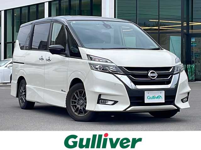 日産 セレナ 長野県 2016(平28)年 4.7万km ブリリアントホワイトパール 2トーン 全方位カメラ　/パーキングアシスト　/ＥＴＣ　/後席モニター　/Ｂｌｕｅｔｏｏｔｈ　/フルセグＴＶ　/三列シート　/ベンチシート　/純正フロアマット　/両側電動ドア　/社外アルミホイール　/コーナーセンサー/レーンキープアシスト/衝突被害軽減装置/イージークローザー/レザーシートカバー/９インチナビ/360度ドラレコ