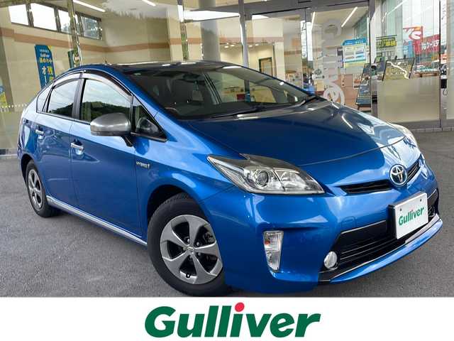 トヨタ プリウス S　マイコーデ 福島県 2015(平27)年 8.4万km コバルトブルーメタリック 登録時走行距離：83593km/ディーラー純正SDナビ/（フルセグTV/BT接続/AM/FM/CD/DVD）/ワンオーナー/ETC/バックカメラ/ステアリングスイッチ/レザーシート/純正AW/純正フロアマット/電格ミラー/ウィンカーミラー/HIDヘッドライト/フォグランプ/カーテンエアバック/スマートキー/横滑り防止装置/保証書/取扱説明書