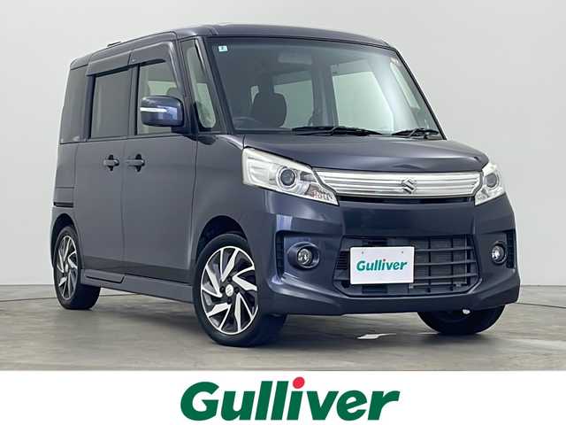 スズキ スペーシア カスタム TS 秋田県 2014(平26)年 16.5万km ルナグレーパールメタリック 両側パワースライドドア　/スマートキー　/ＥＴＣ　/ＡＵＴＯライト　/フォグランプ　/電動格納ミラー　/純正フロアマット　/純正ドアバイザー　/パワーウィンドウ　/純正アルミホイール　/保証書　/記録簿　/プッシュスタート