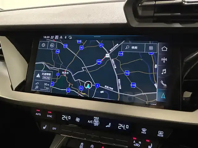 アウディ Ａ３ SB 30TFSI 熊本県 2023(令5)年 2.3万km 黒 ・スマートキー/・プッシュスタート/・パーキングエイド/・アダプティブドライブアシスト/・接近警告/・レーン逸脱警告/・Audiプレセンス/・サイドアシスト/・降車警告/・休憩の推奨/・クルーズコントロール(追従式)/・前席シートヒーター/・純正メモリナビ/　【Bluetooth・USB・AppleCarPlay・AndroidAuto】/・フルセグTV/・バックカメラ/・ETC2.0/・ドライブレコーダー(前後録画)/・バーチャルコクピット/・LEDヘッドランプ/・純正マット