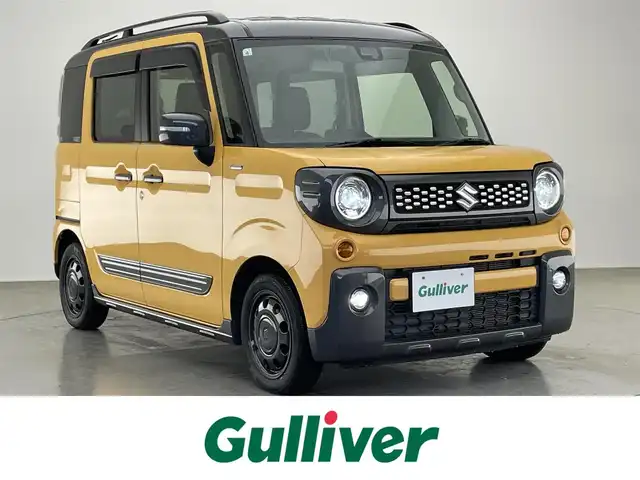 スズキ スペーシア ギア ハイブリッドXZ 愛知県 2019(平31)年 2.3万km 黄Ⅱ 純正ディスプレイ　Ｂｌｕｅｔｏｏｔｈ　ＵＳＢ　シートヒーター　スズキセーフティサポート　衝突軽減　　車線逸脱　リヤパーキングセンサー　プッシュスタート　ＬＥＤオートライト　フォグ　ルーフレール　禁煙車