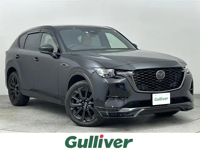 マツダ ＣＸ－６０ XD HV プレミアムスポーツ 道央・札幌 2023(令5)年 2.9万km ジェットブラックマイカ ・ワンオーナー/・４WD/・サンルーフ/・BOSEサウンド/・メーカーナビ/　BT/USB/HDMI/フルセグ/・全方位カメラ/・ETC/・i-ACTIVSENSE/・MI-DRIVE/・ドライバーモニタリング/・レーダークルーズコントロール/・レーンキープアシスト/・オートハイビーム/・クリアランスソナー/・BSM/・LEDヘッドライト/・フォグライト/・オートライト/・プッシュスタート/・スマートキー/・純正フロアマット/・ドアバイザー/・ラゲッジマット