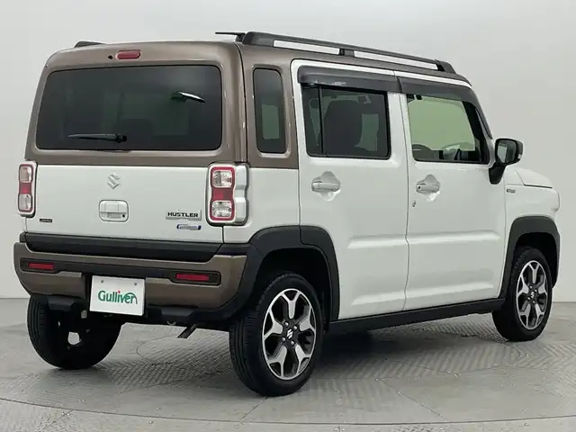 スズキ ハスラー Jスタイル Ⅱ 新潟県 2023(令5)年 1.1万km ピュアホワイトパール/ウッディブラウン2トーンルーフ 社外SDナビ/　（ワンセグ/CD/FM/AM）/レーダークルーズコントロール/シートヒーター/純正アルミホイール/ステアリングスイッチ/USBポート/レーンキープアシスト/アイドリングストップ/スマートキー/ETC