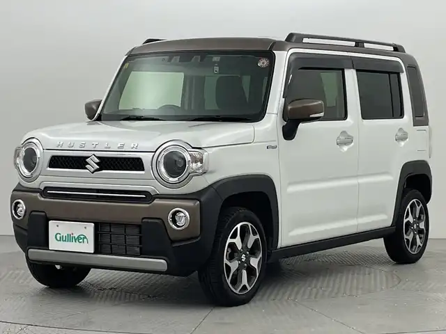 スズキ ハスラー Jスタイル Ⅱ 新潟県 2023(令5)年 1.1万km ピュアホワイトパール/ウッディブラウン2トーンルーフ 社外SDナビ/　（ワンセグ/CD/FM/AM）/レーダークルーズコントロール/シートヒーター/純正アルミホイール/ステアリングスイッチ/USBポート/レーンキープアシスト/アイドリングストップ/スマートキー/ETC