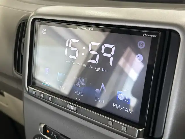 ダイハツ タント L 富山県 2013(平25)年 5.8万km ブラックマイカメタリック 社外ナビ（AndroidAuto／ワンセグTV／DVD再生機能／CD再生機能）/片側イージークローザードア/フルフラットシート/ベンチシート/アイドリングストップ/盗難防止機能/純正アルミホイール【１４インチ】