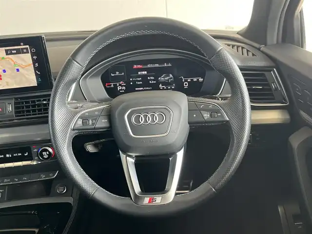 アウディ Ｑ５ 40TDIクワトロ Sライン 山形県 2022(令4)年 2.5万km 黒 純正ナビ/360°カメラ/バーチャルコックピット/レーンキープアシスト/パークアシスト/ブラインドスポットモニター/アダプティブクルーズコントロール/パドルシフト/ミラーヒーター/シートヒーター/電動リアゲート/フットオープナー/コーナーセンサー