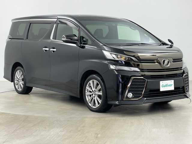 トヨタ ヴェルファイア 2.5Z Aエディデョン ゴールデンアイズ 道央・札幌 2017(平29)年 4.9万km ブラック ・４WD/・寒冷地仕様/・純正ナビ(CD&DVD&BT&TV)/・バックカメラ/・純正フリップダウンモニター/・両側パワースライドドア/・ウッドコンビステアリング/・ステアリングスイッチ/・クルーズコントロール/・パワーバックドア/・クリアランスソナー/・ドアミラーヒーター/・社外ドラレコ/・社外ビルトインETC/・アイドリングストップ/・LEDヘッドライト/・社外フォグランプ/・オートライト/・純正18インチAW