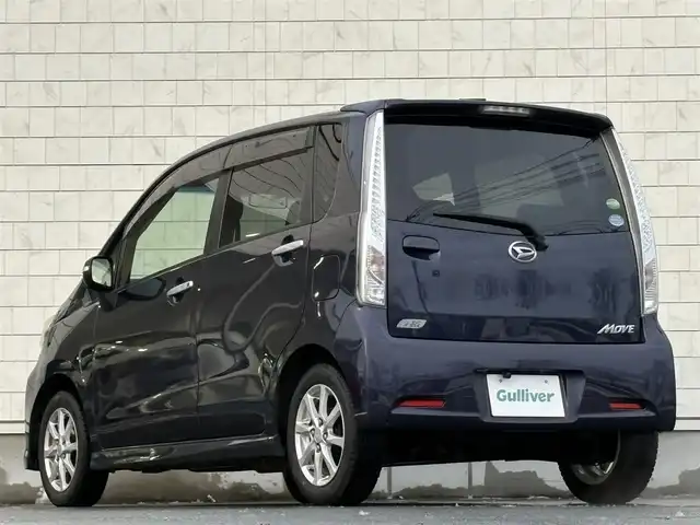 ダイハツ ムーヴ カスタム X 岩手県 2013(平25)年 13.2万km アーバンナイトブルークリスタルメタリック 禁煙車/4WD/社外ディスプレイオーディオ/→FH-8500DVS/→Bluetooth/CD/DVD/FM/AM/バックカメラ/オートライト/LEDヘッドライト/フォグライト/〇プッシュスタート/〇電動格納ミラー/〇ウィンカーミラー/〇ドアバイザー/〇フロアマット/〇シガーソケット/室内灯LED