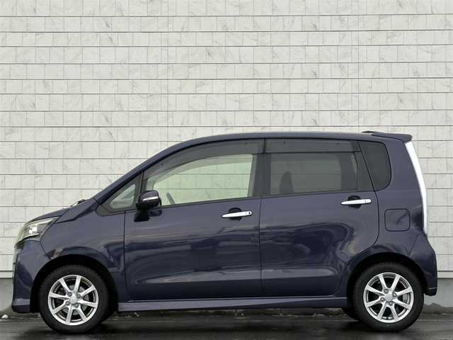 ダイハツ ムーヴ カスタム X 岩手県 2013(平25)年 13.2万km アーバンナイトブルークリスタルメタリック 禁煙車/4WD/社外ディスプレイオーディオ/→FH-8500DVS/→Bluetooth/CD/DVD/FM/AM/バックカメラ/オートライト/LEDヘッドライト/フォグライト/〇プッシュスタート/〇電動格納ミラー/〇ウィンカーミラー/〇ドアバイザー/〇フロアマット/〇シガーソケット/室内灯LED