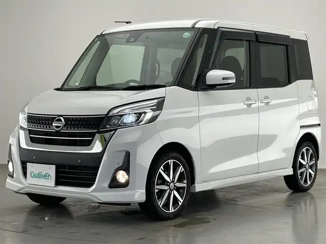 日産 デイズ ルークス ハイウェイスター Gターボ 愛知県 2018(平30)年 7.2万km ホワイトパール 純正ナビ　フルセグＴＶ　Ｂｌｕｅｔｏｏｔｈ　全方位カメラ　ＥＴＣ　エマージェンシーブレーキ　衝突軽減装置　車線逸脱　前後ドラレコ　クルコン　ＬＥＤオートライト　フォグランプ　オートハイビーム　禁煙車