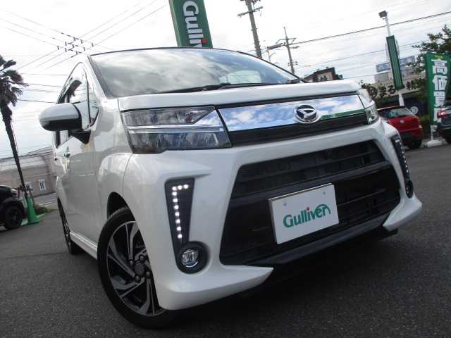 ダイハツ ムーヴ カスタム RS ハイパーLTD SAⅢ 岡山県 2018(平30)年 1.7万km パールホワイトⅢ 【 Smart Assist III 】/・衝突警報機能（対 車両）/・衝突警報機能（対 歩行者）/・衝突回避支援ブレーキ機能（対 車両）/・誤発進抑制機能（前方）/・誤発進抑制機能(後方）/・車線逸脱警報機能/・先行車発進お知らせ機能/・オートハイビーム/************************/ワンオーナー/社外メモリーナビ/フルセグテレビ/全方位カメラ/フロント・サイド・リアカメラ/Bluetooth/DVD再生可能/ハーフレザーシート/運転席シートヒーター/リアソナー/オートライト/社外ドライブレコーダー（フロント）/社外フロアマット/純正LEDライト/純正15AW/ETC/ウィンカーミラー/スマートキー2個
