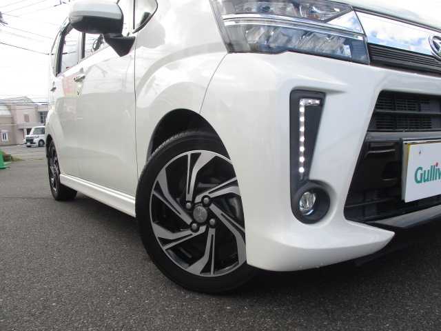 ダイハツ ムーヴ カスタム RS ハイパーLTD SAⅢ 岡山県 2018(平30)年 1.7万km パールホワイトⅢ 【 Smart Assist III 】/・衝突警報機能（対 車両）/・衝突警報機能（対 歩行者）/・衝突回避支援ブレーキ機能（対 車両）/・誤発進抑制機能（前方）/・誤発進抑制機能(後方）/・車線逸脱警報機能/・先行車発進お知らせ機能/・オートハイビーム/************************/ワンオーナー/社外メモリーナビ/フルセグテレビ/全方位カメラ/フロント・サイド・リアカメラ/Bluetooth/DVD再生可能/ハーフレザーシート/運転席シートヒーター/リアソナー/オートライト/社外ドライブレコーダー（フロント）/社外フロアマット/純正LEDライト/純正15AW/ETC/ウィンカーミラー/スマートキー2個