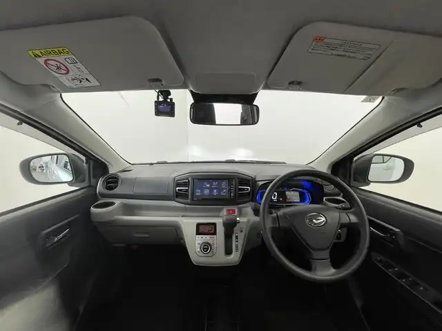ダイハツ ミラ イース G SAⅢ 群馬県 2021(令3)年 2万km シャイニングホワイトパール 社外７型Ｗナビ　スマートアシスト３　衝突軽減　オートハイビーム　横滑り防止　コーナーセンサー　シートヒーター　前後ドラレコ　ＬＥＤヘッド　プッシュスタート　スマートキー　スペアキー　純正アルミ　禁煙車