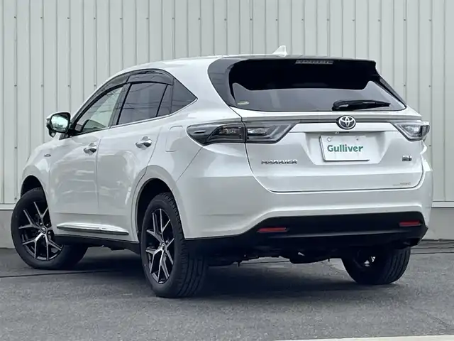 トヨタ ハリアー ハイブリッド プレミアム スタイルアッシュ 山形県 2017(平29)年 8.5万km ホワイトパールクリスタルシャイン 4WD/メモリナビ/　　【CD DVD BT フルセグ USB】/バックカメラ/電動リアゲート/クルーズコントロール/LEDオートヘッドライト/ハーフレザーシート/パワーシート/シートヒーター/純正18インチアルミホイール/ルームミラー型ドラレコ/アイドリングストップ/ステアリングスイッチ/MTモード付AT/電動格納ウィンカーミラー/フォグランプ/スマートキー×2/ETC